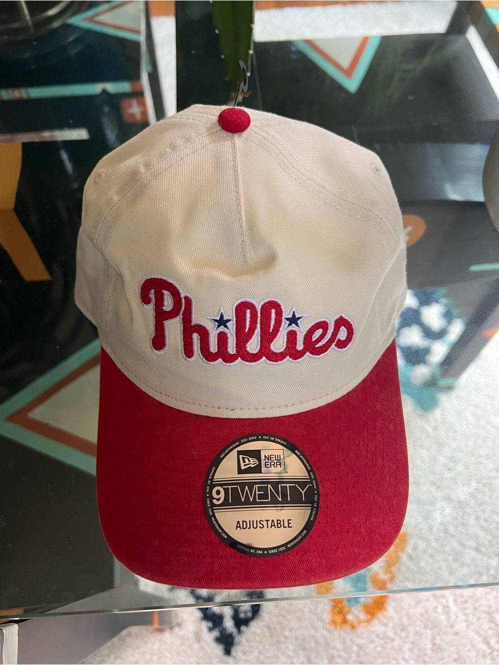 New Era Red and White Strapback Baseball Cap